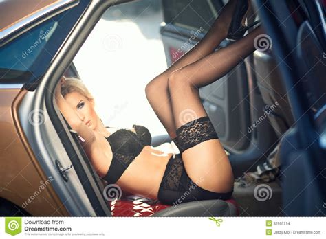 Woman In Sport Car Stock Images Image 32995714