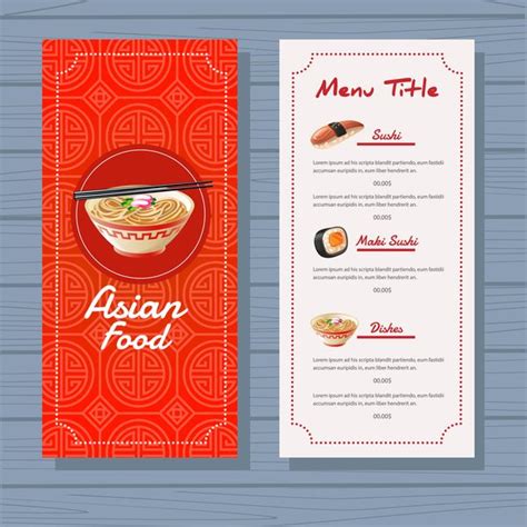 asian food menu template blue background vector vector background free download
