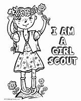 Coloring Service Pages Community Getcolorings Promise Scout Girl sketch template