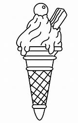 Ice Cream Cone Cute Drawing Coloring Pages Getdrawings sketch template