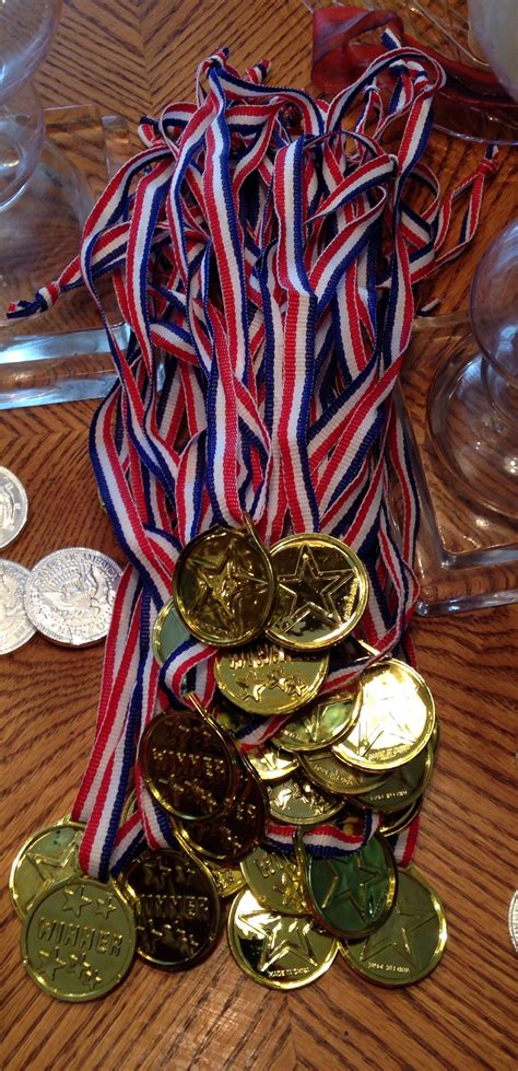 dollar tree gold medals   nephews olympic themed