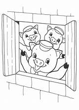 Coloring Pigs Little Three Pages Story Clipart Comments Library Coloringhome sketch template