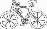 Coloring Bike Bicycle Pages Color Print Popular sketch template