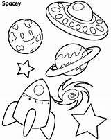 Shapes Spacey Coloring Crayola Pages sketch template