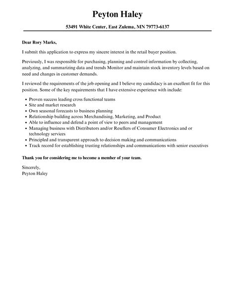 buyer cover letter examples  template  expert tips bankhomecom