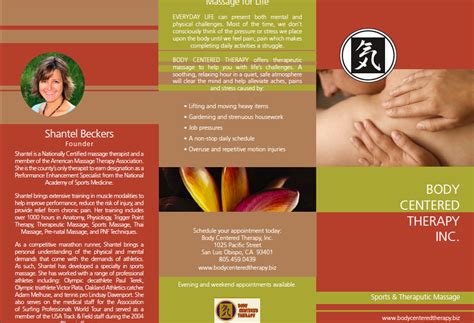 Jour Par Jour Massage Brochure