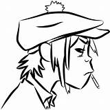 Gorillaz 2d Coloring Pages Template sketch template