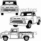 C10 Chevy Chevrolet Vector Stepside Drawing 66  Truck Pickup 1965 Drawings Silhouette Apache Ford Old Cars Logo Vectors Car sketch template