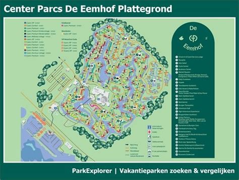 plattegrond van center parcs de eemhof parkexplorer