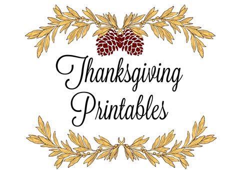 printable thanksgiving place cards menus