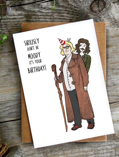 Funny Wizard Pun Birthday Card Lchmorgan Etsy Uk