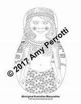 Aboriginal Australian Coloring Traditional Sheet Printable Dress Amyperrotti sketch template