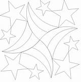 Banner Spangled Star Template Quilting Coloring sketch template
