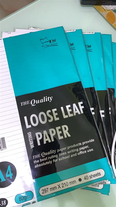 loose leaf writing paper mm     sheets shopee malaysia