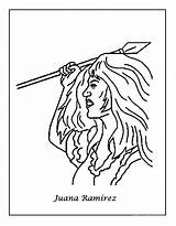 Colorear Independencia Ramirez Juana Aprendamos Tic sketch template