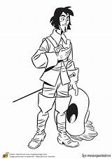 Mousquetaire Dessus Artagnan Concernant Dessins Princesse sketch template