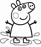 Peppa Jecolorie Educative Usable Animados sketch template