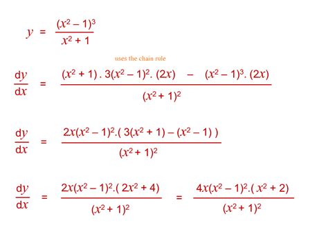 core pure  notes quotient rule examples
