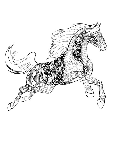 horse coloring pages  adults  coloring pages  kids