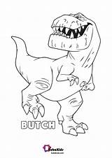Trex Coloring Butch Dinosaurs Bubakids sketch template