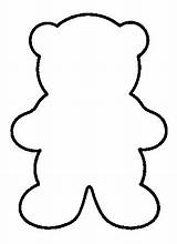 Bear Outline Clipart Teddy Library Drawing sketch template