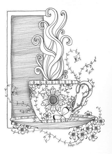 teacup sketch raskraski risunki meditativnye uzory
