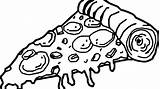 Pizza Coloring Cheese Pages Macaroni Printable Drawing Colouring Slice Cartoon Toppings Getdrawings Steve Stuffed Crust Make Food Kids sketch template