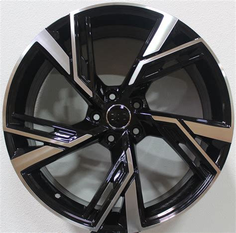 audi rs style rims black machined wheels elite custom rims