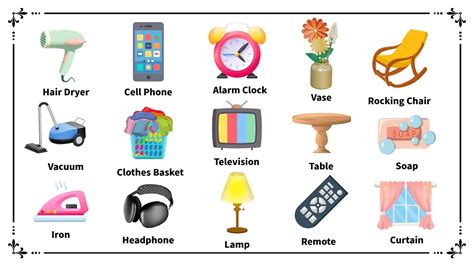 everyday objects  household items english vocabulary youtube