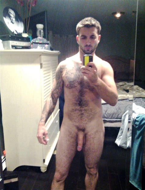 sexy hairy guy shows his cut long dick nude men selfies