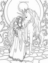 Coloring Pages Magical Creatures Fairy Unicorn Printable Book Enchanted Adult Sheets Forests Kids Books Adults Color Fantasy Mythical Colouring Forest sketch template