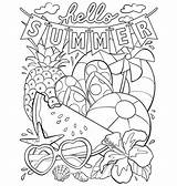 Coloring Summer Pages Crayola sketch template