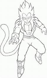 Goku Sayan Vegeta Ssj4 sketch template