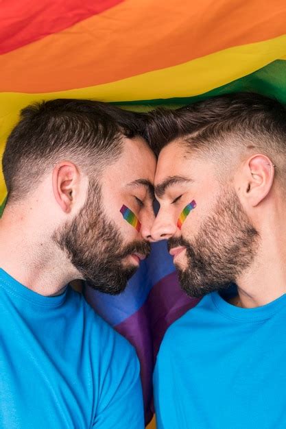 Free Photo Homosexual Men Lovingly Touching Each Other By Noses On