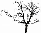 Tree Creepy Clipart Outline Scary Spooky Wall Clip Drawing Bare Haunted Decal Cliparts Stickers Leafless Trees Halloween Library Monsters Bedroom sketch template