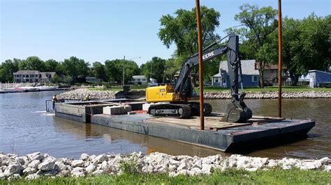 barges superior seawalls docks steel barges rentals  work platforms