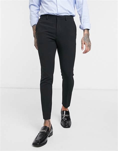 asos design superskinny cropped nette broek  zwart asos