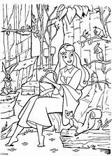 Aurora Coloring Princess Pages Forest Animals Sleeping Beauty Print Color Disney Hellokids Book Coloriage Aurore Online Printable sketch template