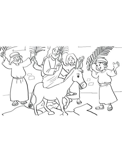 palm sunday  coloring pages   week  easter catholics
