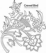 Crewel Jacobean Patrones Bordado Needles Transfer Mexicano Crewelembroidery Sashiko sketch template