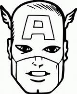 America Captain Coloring Face Pages Cartoon Drawing Clipart Print Superhero Avengers Amazing Getdrawings Visit Coloringhome Popular sketch template
