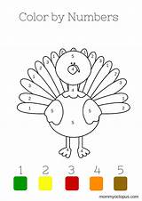 Thanksgiving Printable Color Number Pages Coloring Activity Sheets Kids Puzzle Turkey Kindergarten Crafts Mazes Mommyoctopus sketch template