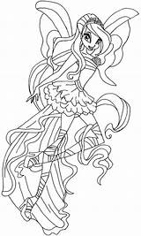 Coloring Winx Pages Harmonix Bloom Believix sketch template