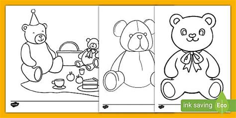 teddy bears picnic colouring pages teacher  twinkl