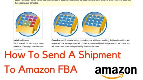 send  shipment  amazon fba complete step  step guide youtube