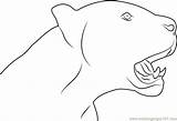 Panther Coloring Animal Face Pages Printable Color Print Panthers Coloringpages101 Online sketch template