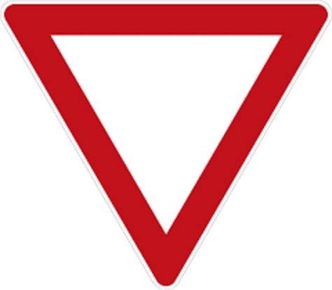 inverted triangle traffic sign  haruchoui