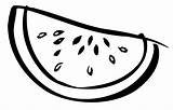 Sandia Watermelon Semillas Sliced Doncha Comiendo sketch template