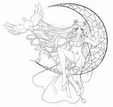 Sailor Moon Cosmos Coloring Pages Deviantart Lineart Dessin Manga Coloriage Crystal Line Color Anime Adult Coloriages Disney Personnage Tattoo Colorier sketch template