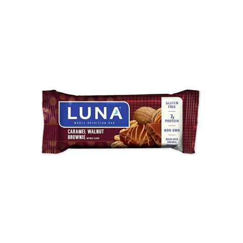 Luna Nutrition Bar 15 Packs Caramel Nut Brownie Gluten Free 1 69oz
